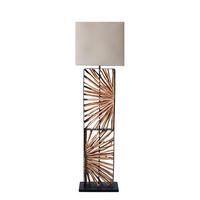 STEHLEUCHTE  40/165/20 cm   - Beige/Goldfarben, Design, Holz/Textil (40/165/20cm) - P & B