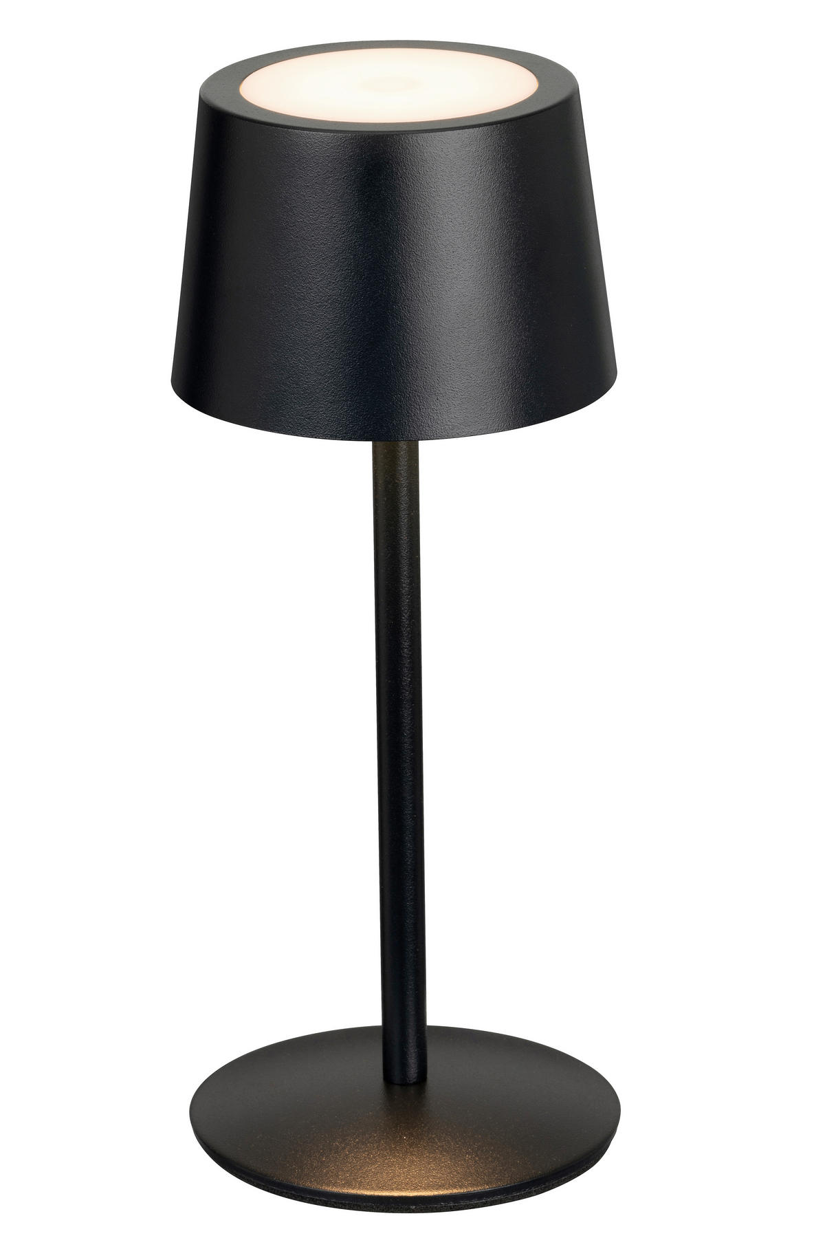STOLNÍ LAMPA NA BATERIE, 9/22 cm  - černá, Basics, kov (9/22cm) - Novel