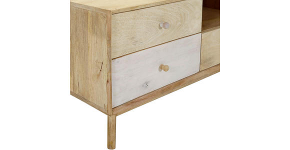 LOWBOARD Kata  in 150/50/46 cm  - Naturfarben/Weiß, Design, Holz (150/50/46cm) - Landscape