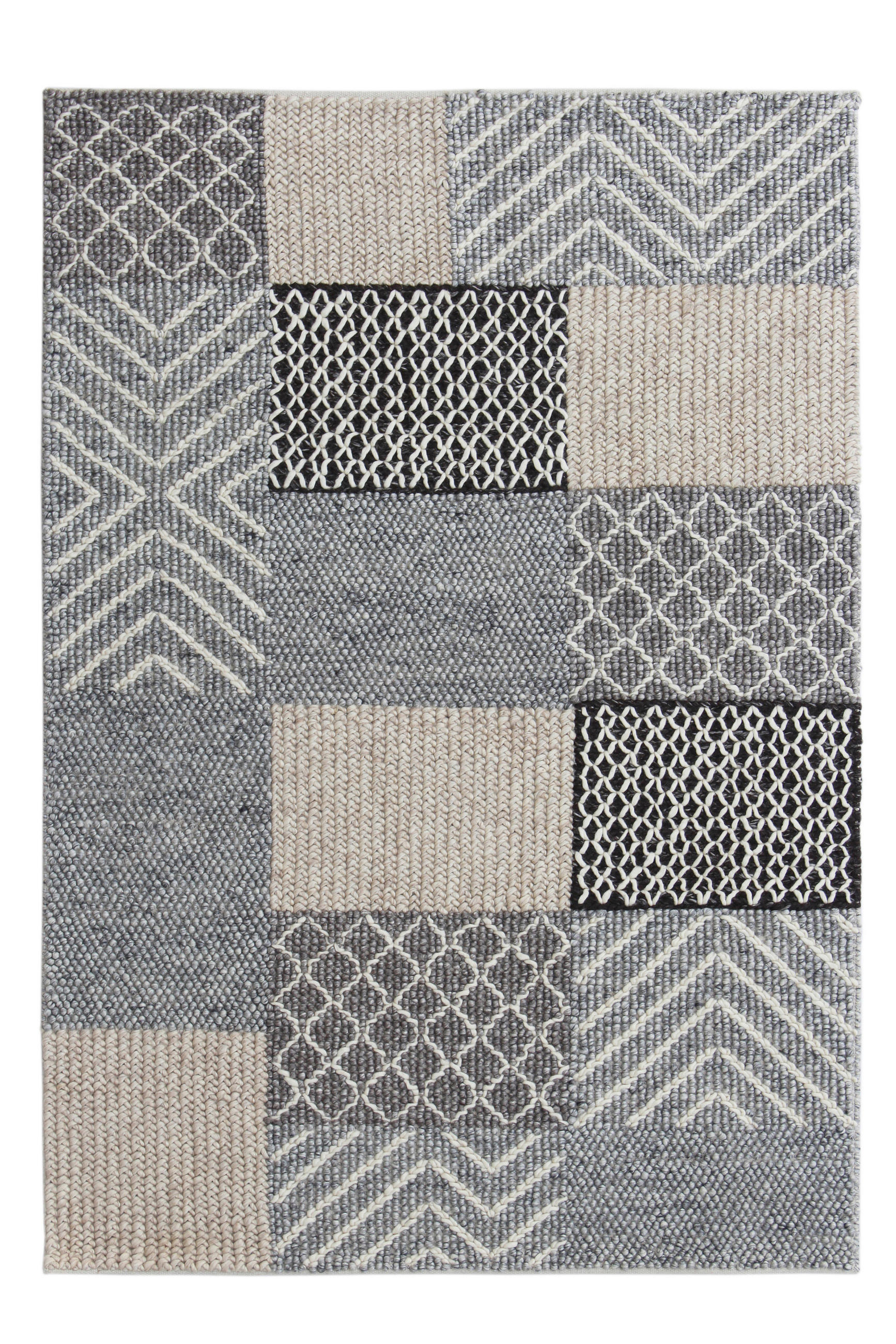 RUČNO TKANI TEPIH  siva     - siva, Prirodno, tekstil (160/230cm) - Linea Natura