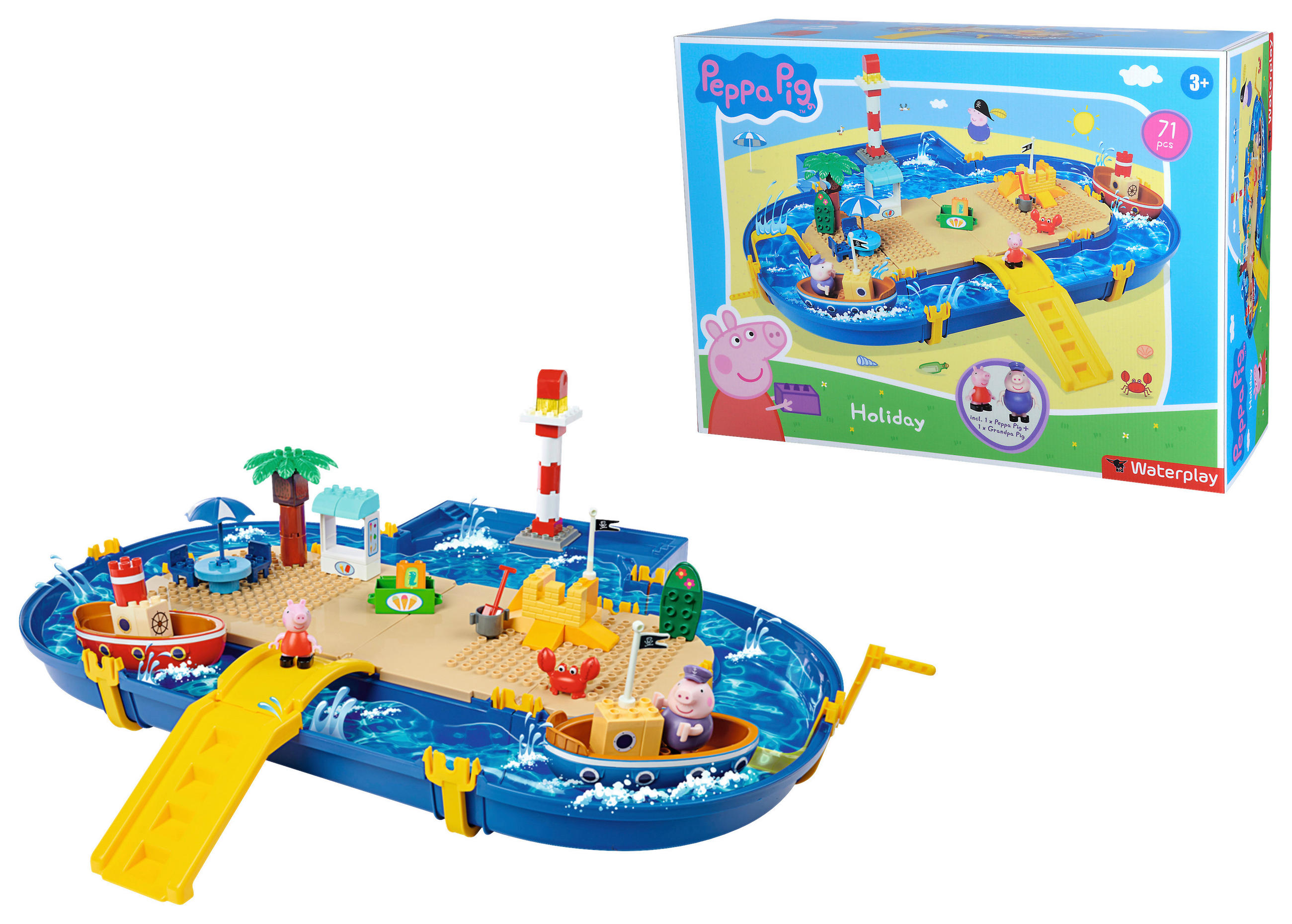 WASSERBAHN Blau, Multicolor  - Blau/Multicolor, Trend, Kunststoff (19,50/59/44cm) - BIG