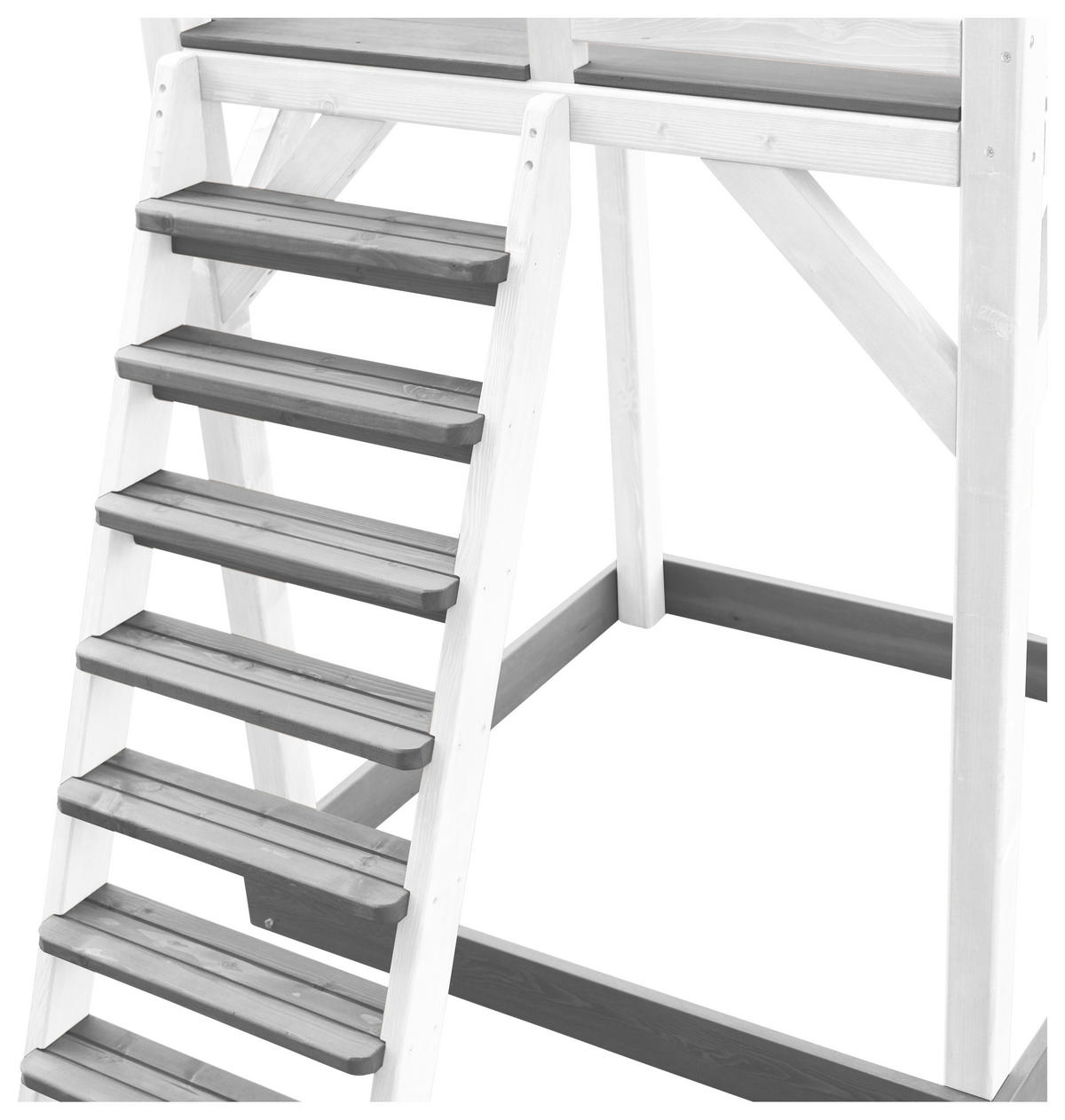 SPIELTURM 29,5/9,5/218 cm  - Blau/Weiß, KONVENTIONELL, Holz (29,5/9,5/218cm) - Ambia Garden