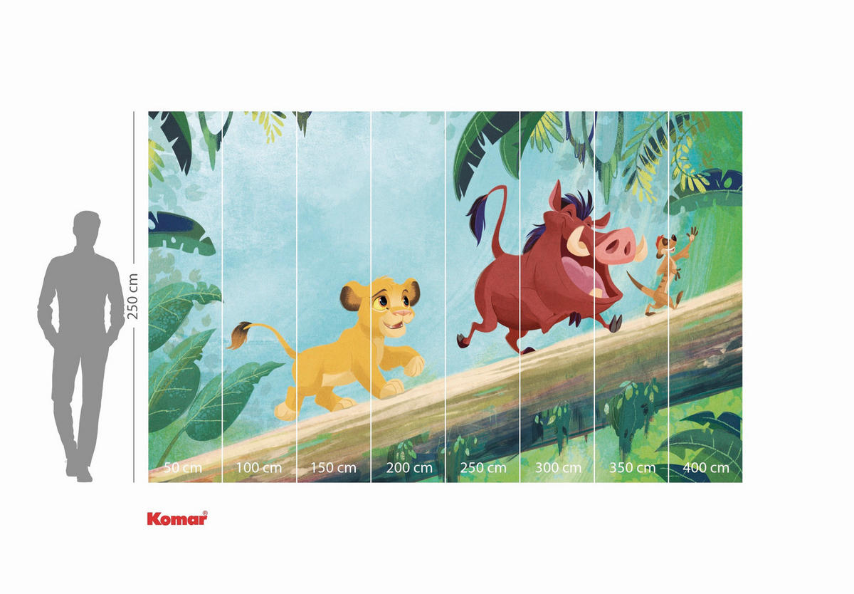 FOTOTAPETE THE LION KING JUNGLE TEAM  - Blau, Design, Textil (400/250cm) - Disney