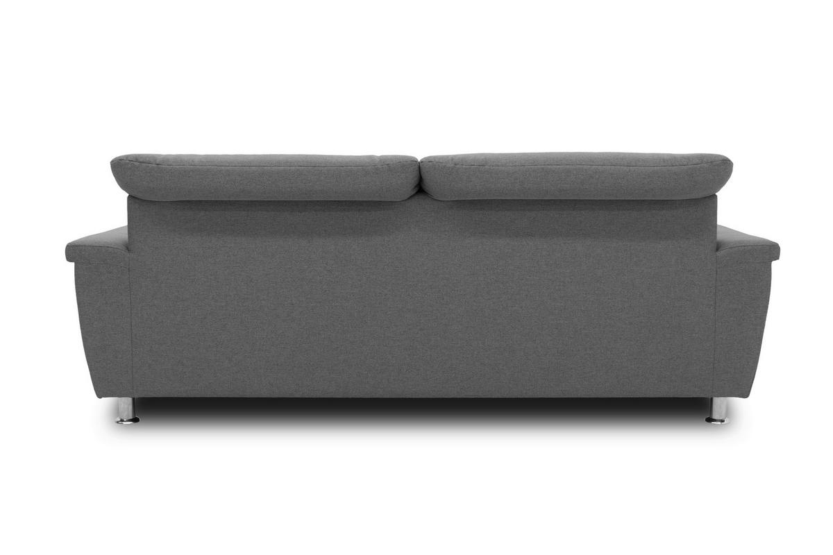 2-SITZER-SOFA Webstoff Grau  - Chromfarben/Grau, KONVENTIONELL, Textil/Metall (210/81/97cm) - MID.YOU