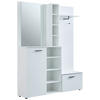 GARDEROBE 4-teilig  in 150/190/32 cm  - Weiß, Design, Glas/Holzwerkstoff (150/190/32cm) - MID.YOU