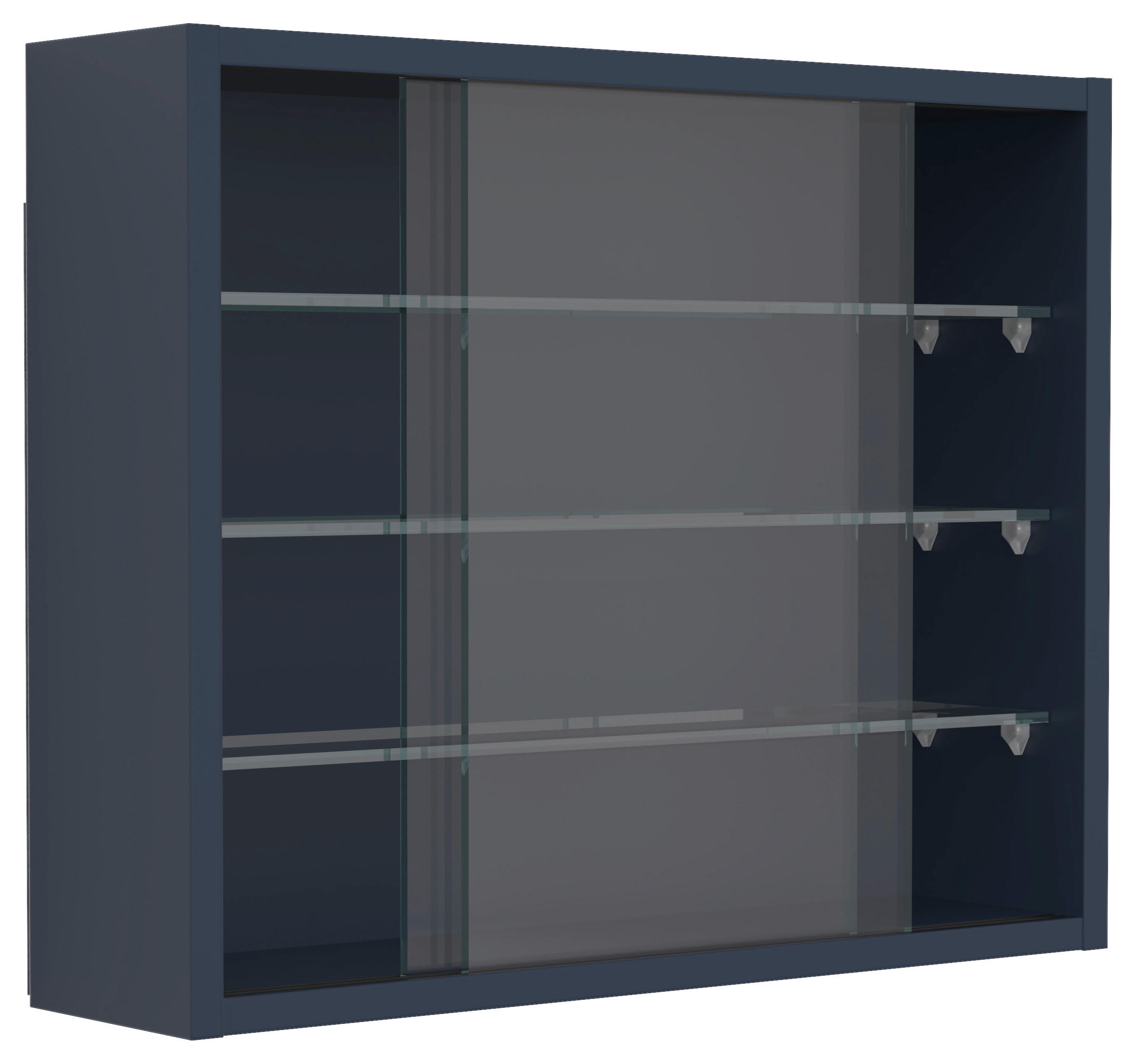HÄNGEVITRINE in Anthrazit   - Transparent/Anthrazit, Design, Glas/Holzwerkstoff (50/40/12cm) - MID.YOU