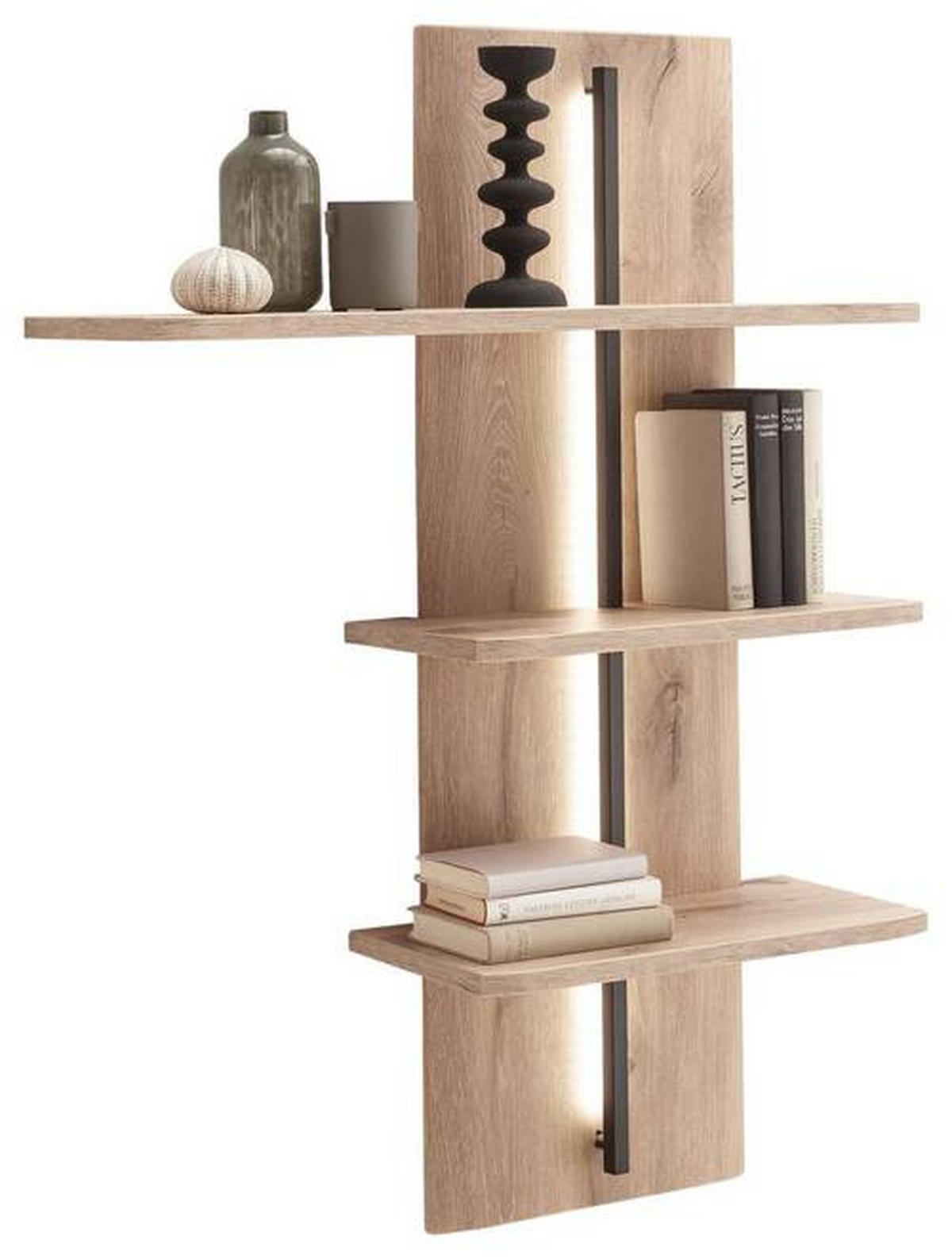 WANDPANEEL Anthrazit, Eichefarben  - Eichefarben/Anthrazit, KONVENTIONELL, Holzwerkstoff (90/126/25cm) - Cantus