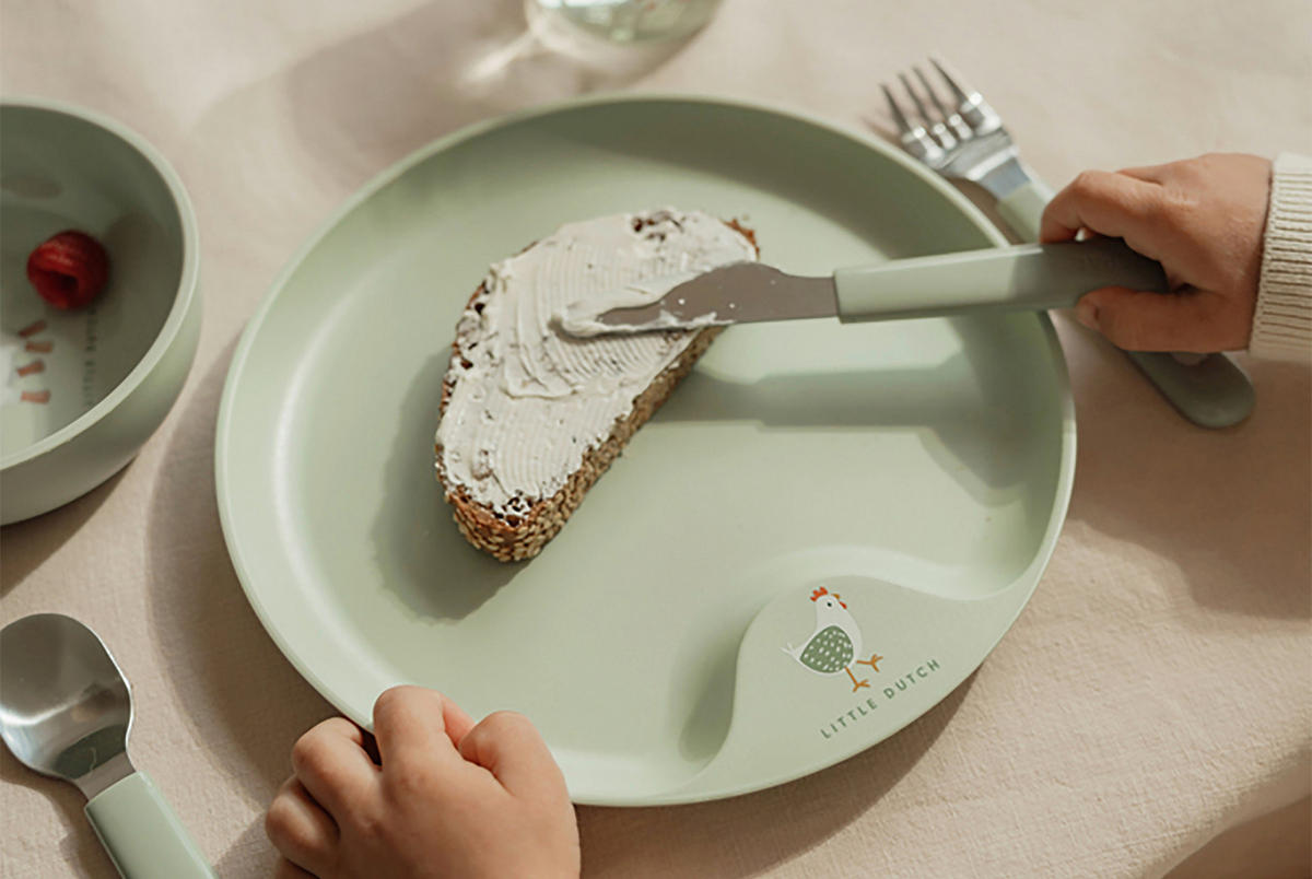 KINDERBESTECK - Olivgrün, Basics, Kunststoff/Metall (12cm) - Mepal