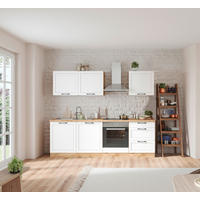 KÜCHENBLOCK 240 cm   Weiss, Eiche Wotan  - Weiss/Eiche Wotan, Lifestyle, Holzwerkstoff/Metall (240cm) - Held