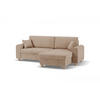 ECKSOFA CORD in Velours Hellbraun  237/124 cm  - Hellbraun/Buchefarben, Design, Holz/Holzwerkstoff (237/124cm) - MID.YOU