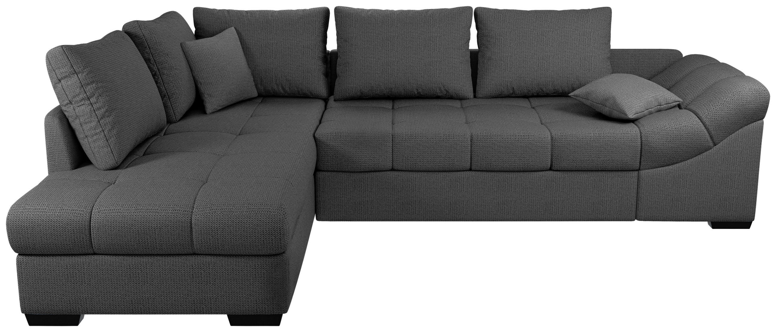ECKSCHLAFSOFA ALVITO - Anthrazit/Schwarz, MODERN, Holz/Textil (202/298cm) - MID.YOU