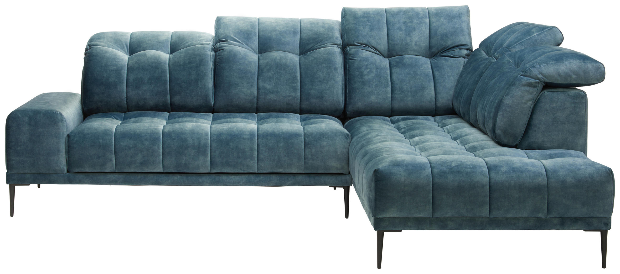 Stylife ROHOVÁ SEDACIA SÚPRAVA, textil, modrá