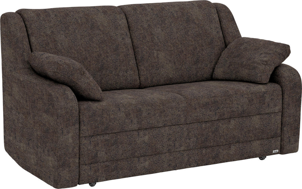 SCHLAFSOFA Braun  - Schwarz/Braun, KONVENTIONELL, Kunststoff/Textil (158/88/91cm) - Sedda