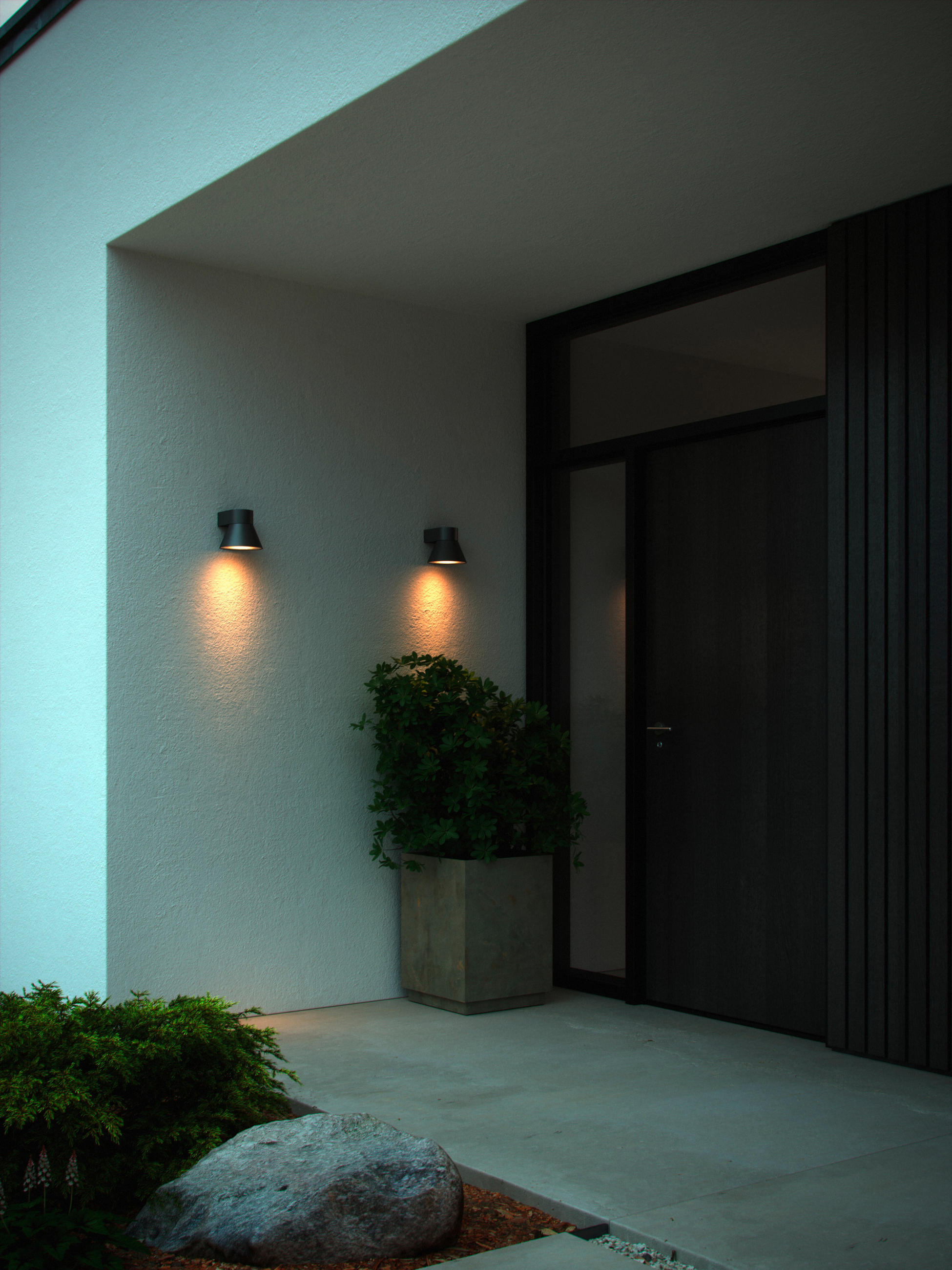 AUßENWANDLEUCHTE Kyklop 17,5/22 cm   - Schwarz, Design, Metall (17,5/22cm) - Nordlux