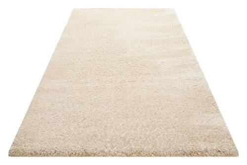 Thumbnail - Wecon Home Basic Hochflorteppich Smilla, Beige, Textil, Uni, rechteckig, 120x170 cm, Textiles Vertrauen - Oeko-Tex®, für...