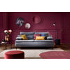 BOXSPRINGSOFA Webstoff Blau  - Blau/Schwarz, Design, Textil/Metall (202/93/100cm) - Novel