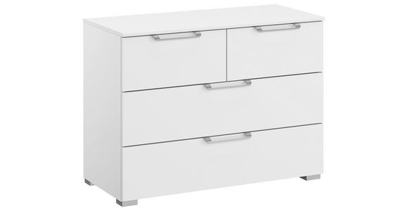 KOMMODE , 80/61/42 cm, 4 Schublade(n)  - Silberfarben/Alufarben, Design, Holzwerkstoff/Kunststoff (80/61/42cm) - Novel