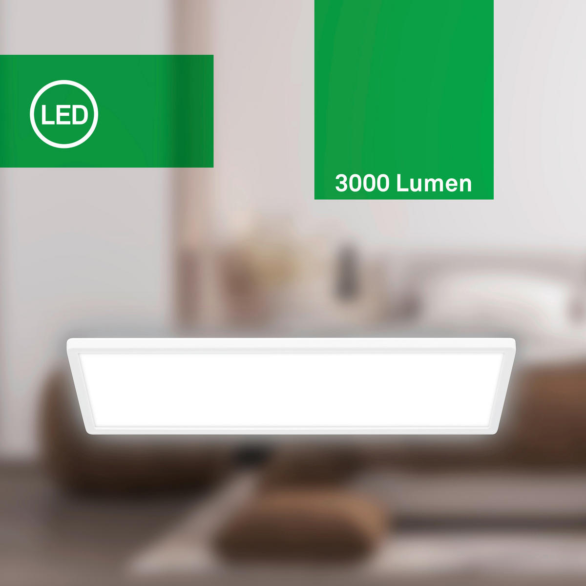 LED-PANEEL Tava A 58/20/2,9 cm   - Weiß, Basics, Kunststoff (58/20/2,9cm)