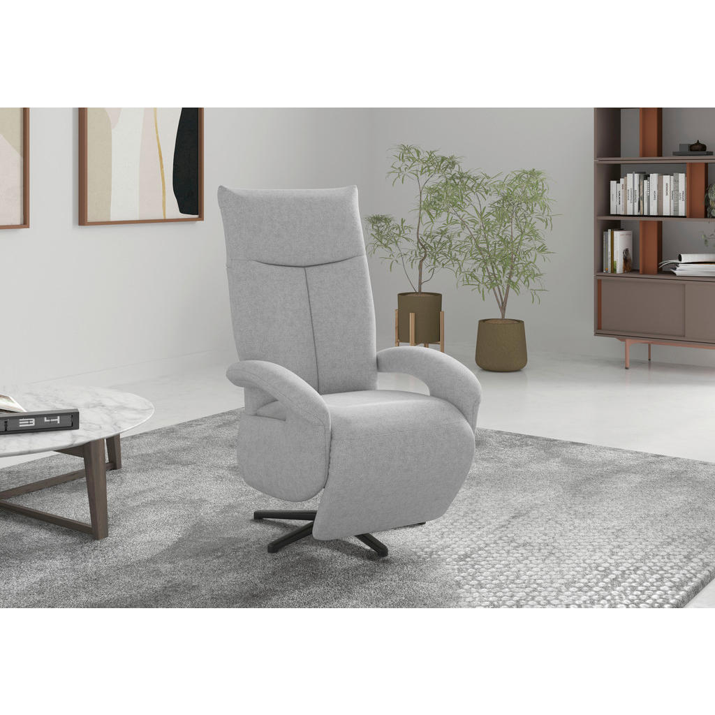 Sit & More RELAXAČNÉ KRESLO, textil, svetlosivá