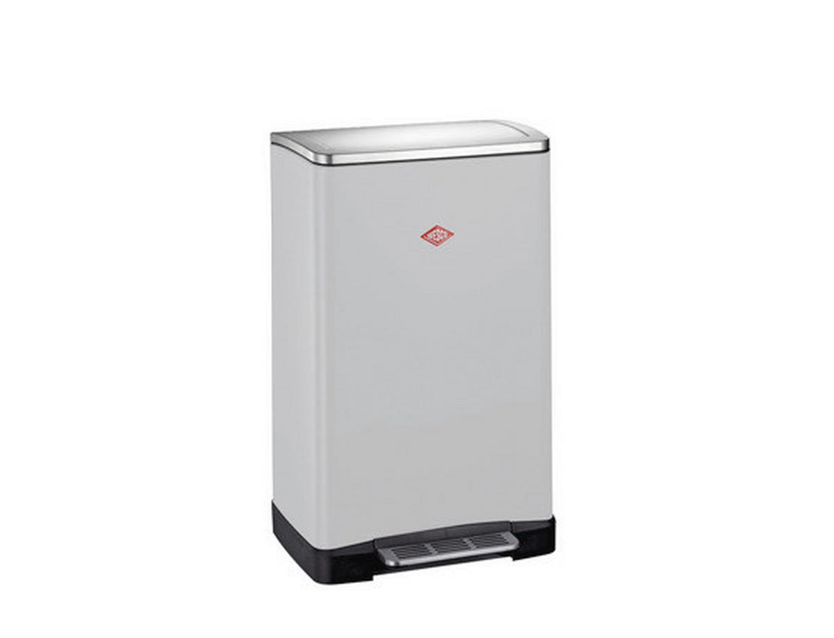 ABFALLSAMMLER BIG DOUBLE BOY 2x18 L  - Hellgrau/Schwarz, KONVENTIONELL, Kunststoff/Metall (40,5/65/34,5cm) - Wesco