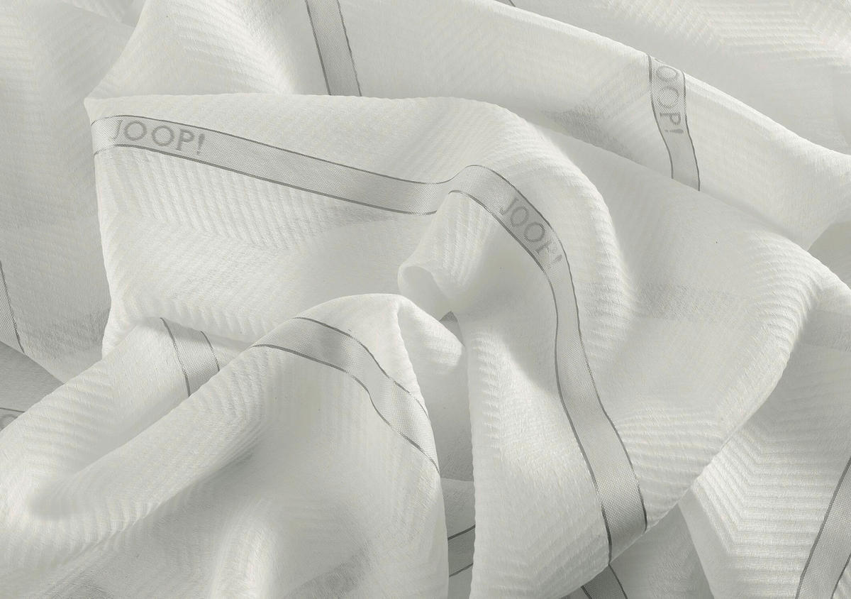 FERTIGVORHANG  transparent   130/250 cm  - Naturfarben/Weiß, Design, Textil (130/250cm) - Joop!
