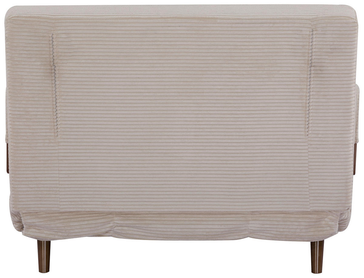 SCHLAFSESSEL Cord Creme    - Hellbraun/Creme, MODERN, Holz/Textil (107/82/91cm) - Livetastic