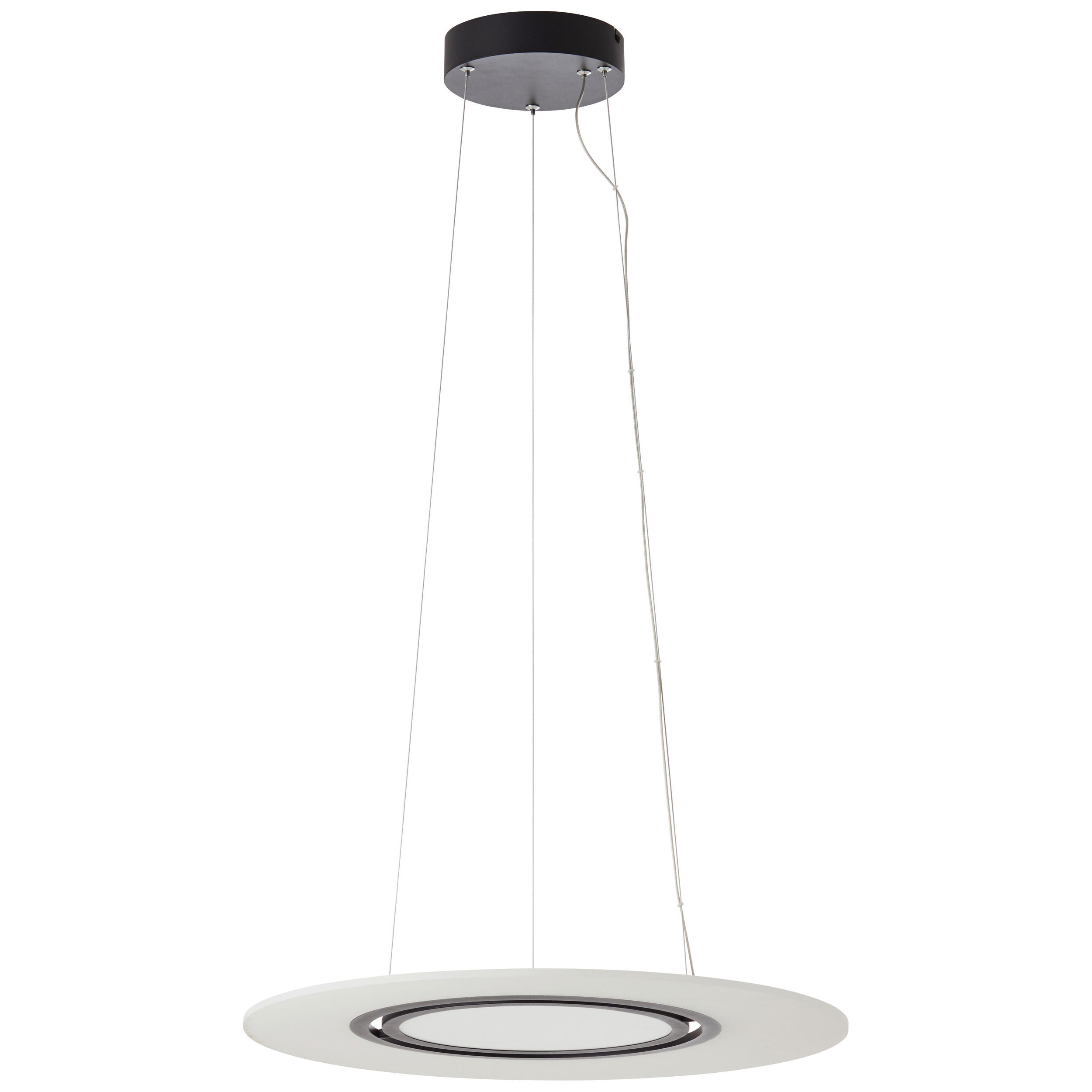 LED-HÄNGELEUCHTE  - Schwarz/Weiß, Design, Kunststoff/Metall (60/150cm)