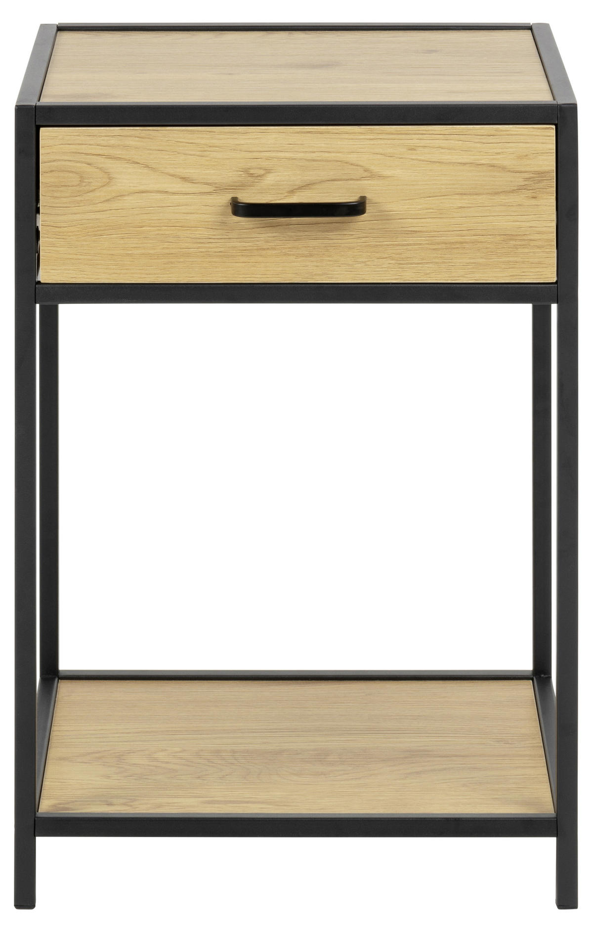 NACHTSCHRANK 42/63/35 cm  - Wildeiche/Eichefarben, Design, Holzwerkstoff/Metall (42/63/35cm) - Carryhome