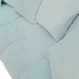 ECKSOFA  in Plüsch Mintgrün Zierkissen, Rückenkissen, Rücken echt  190/288 cm  - Dunkelbraun/Mintgrün, KONVENTIONELL, Holz/Textil (190/288cm) - Carryhome