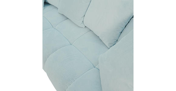 ECKSOFA  in Plüsch Mintgrün Zierkissen, Rückenkissen, Rücken echt  190/288 cm  - Dunkelbraun/Mintgrün, KONVENTIONELL, Holz/Textil (190/288cm) - Carryhome