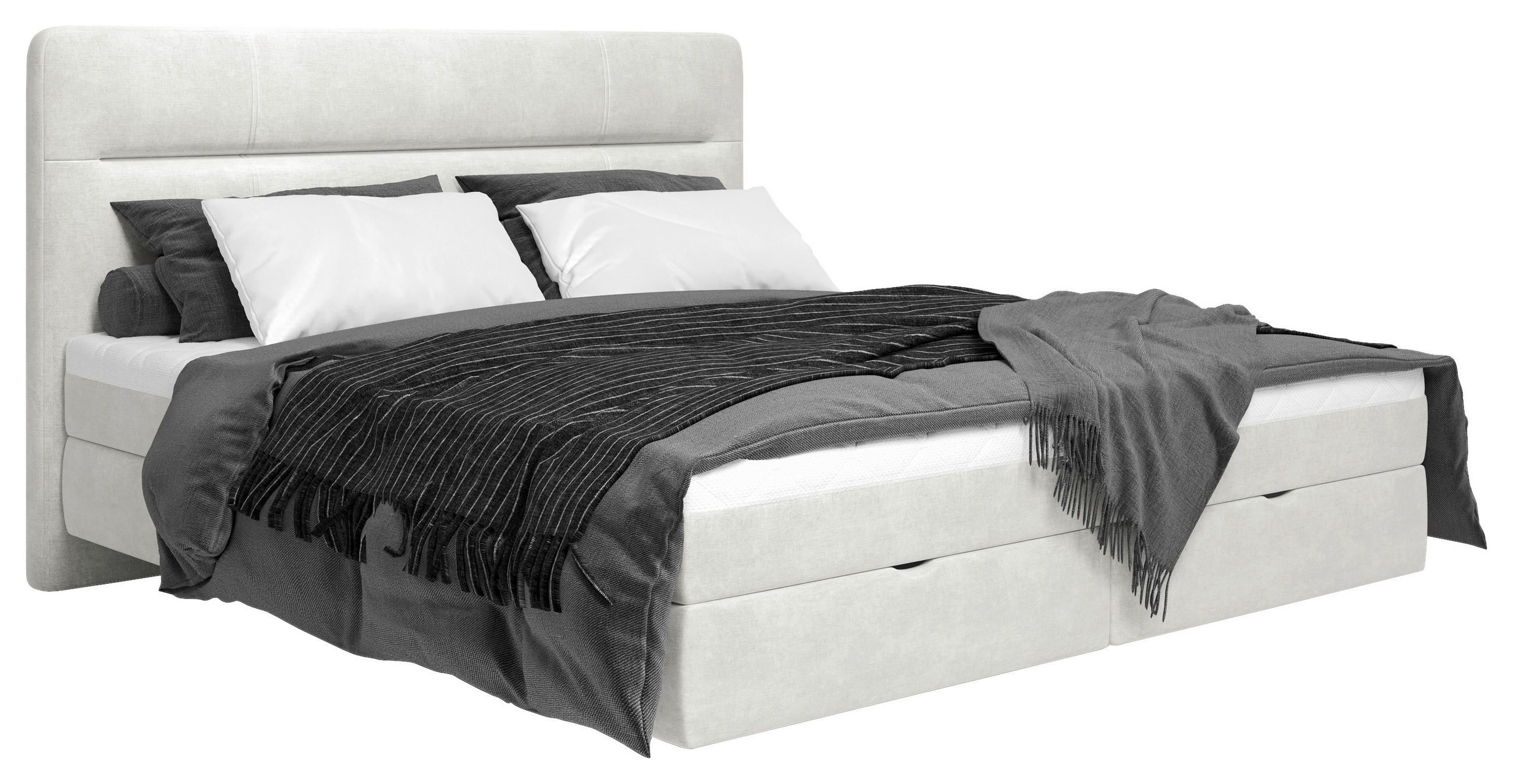 BOXBETT 180/200 cm  in Creme  - Creme, Modern, Holz/Holzwerkstoff (180/200cm) - MID.YOU