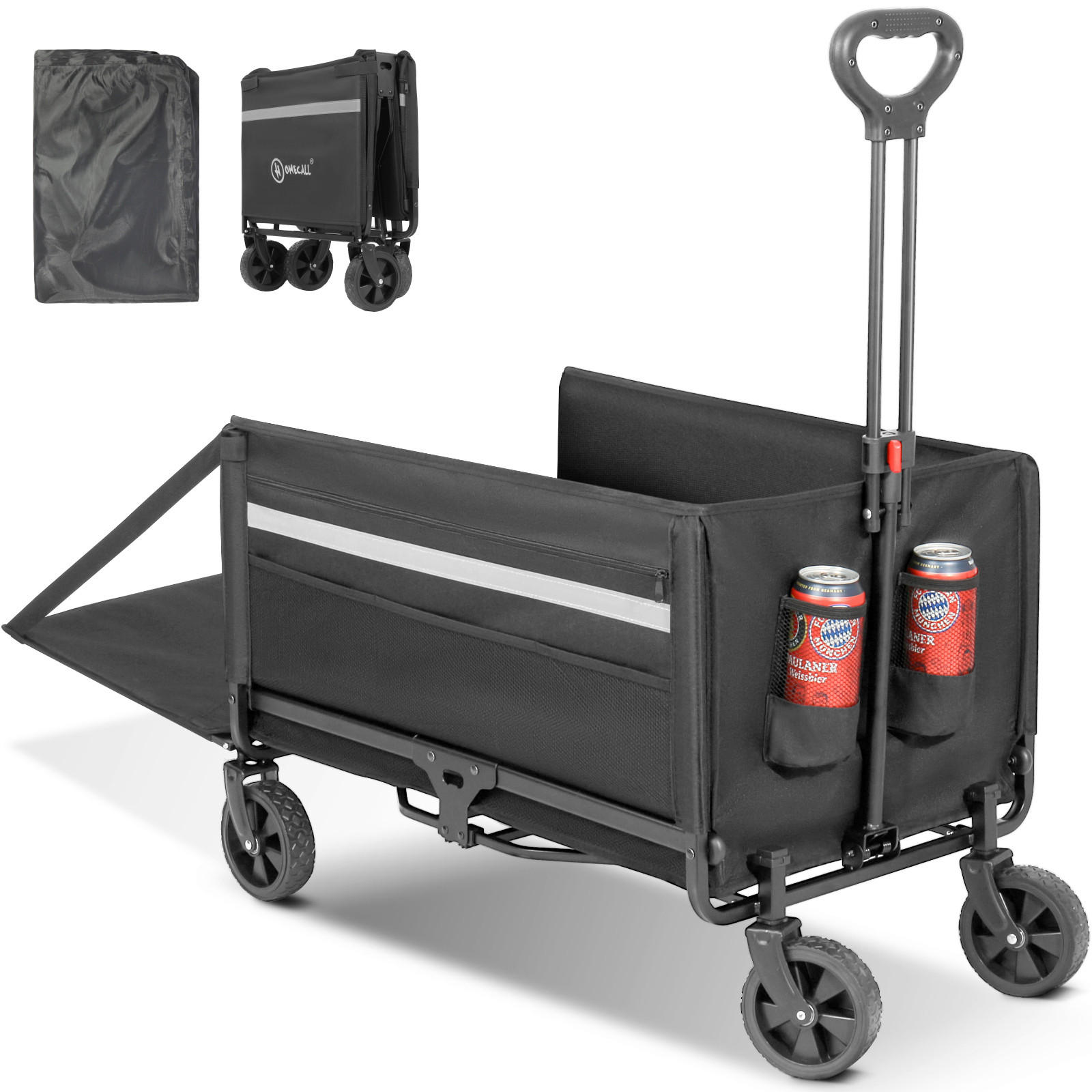 BOLLERWAGEN    - Schwarz, Basics, Textil/Metall (71/48/93cm) - Modante