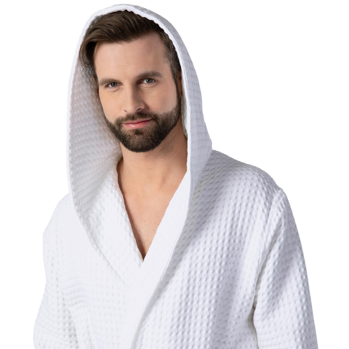 BADEMANTEL S Unisex  - Weiß, Basics, Textil (Snull) - Moeve