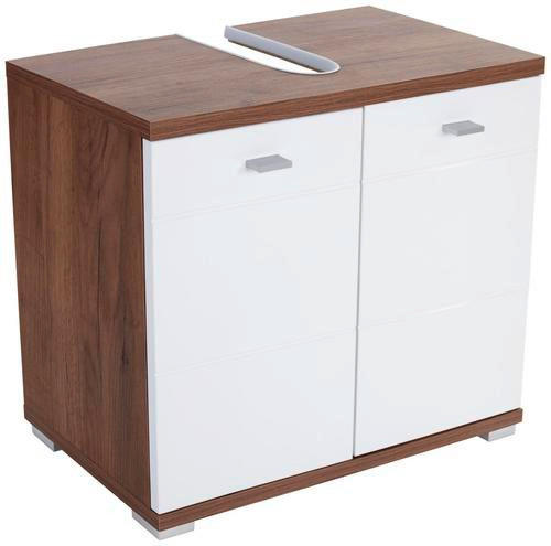 WASCHBECKENUNTERSCHRANK 70/60/32 cm  - Eichefarben/Alufarben, KONVENTIONELL, Holzwerkstoff/Kunststoff (70/60/32cm) - MID.YOU