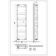 SCHUHSCHRANK 50/195/18 cm  - Anthrazit, Design, Glas/Holzwerkstoff (50/195/18cm) - Xora
