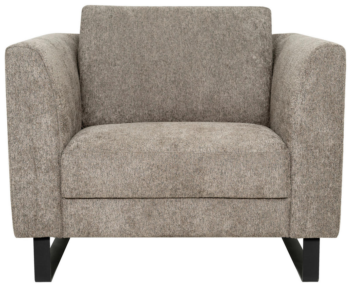 FÅTÖLJ i trä, textil brun  - brun/svart, Modern, trä/textil (100/88/88cm) - Hom`in