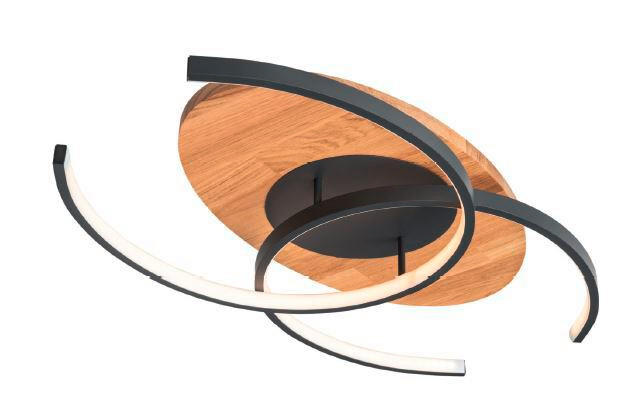 DECKENLEUCHTE    70/38/20 cm  - Natur, Holz/Metall (70/38/20cm)