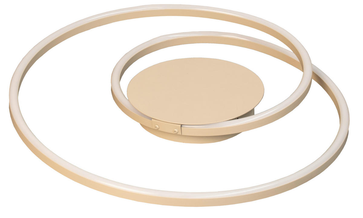 LED-DECKENLEUCHTE 49/7,5 cm   - Sandfarben, Design, Metall (49/7,5cm) - Fischer & Honsel
