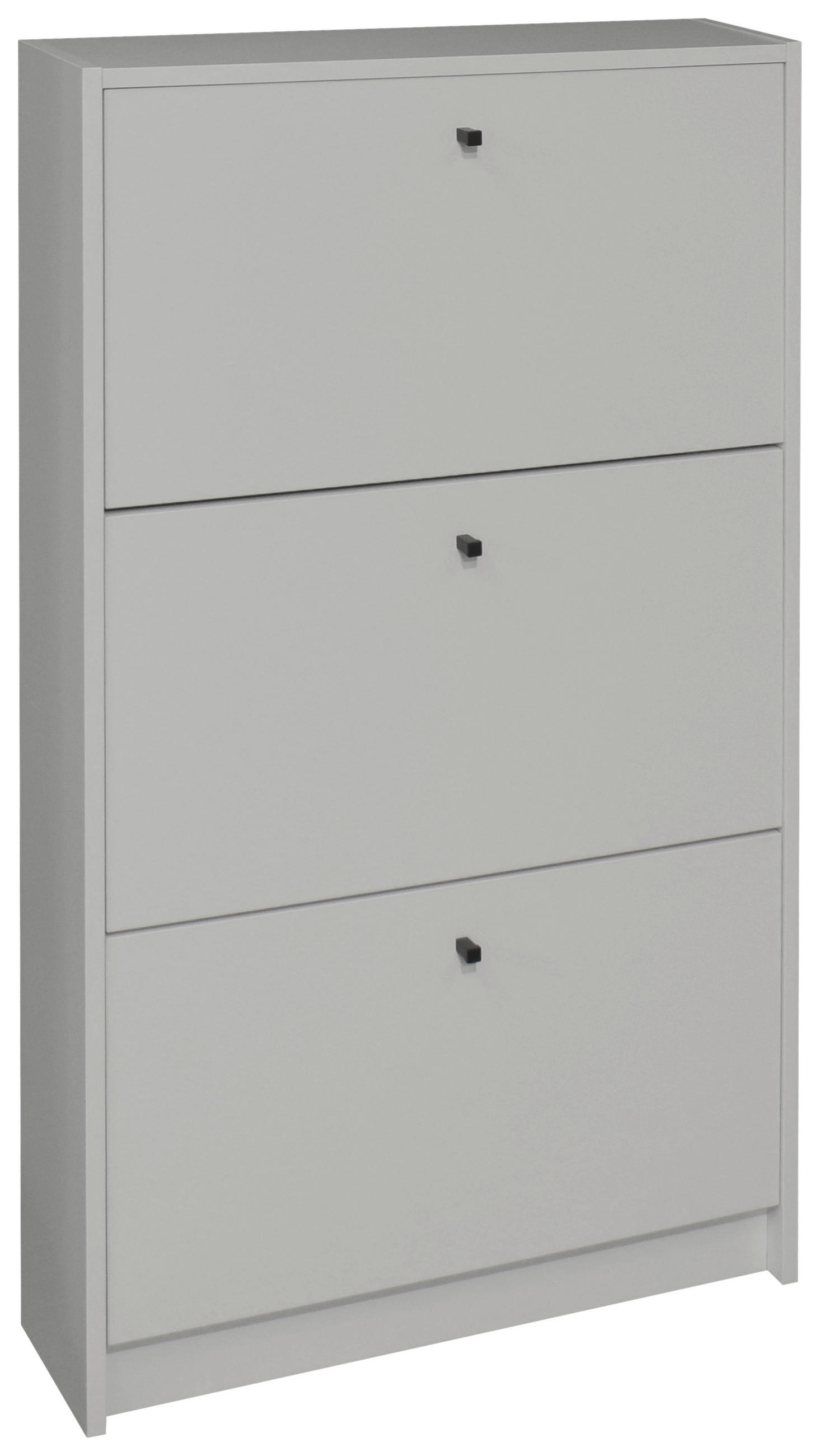 SCHUHKIPPER Flap  in 60/104/16 cm  - Schwarz/Grau, Design, Holzwerkstoff/Metall (60/104/16cm) - Xora