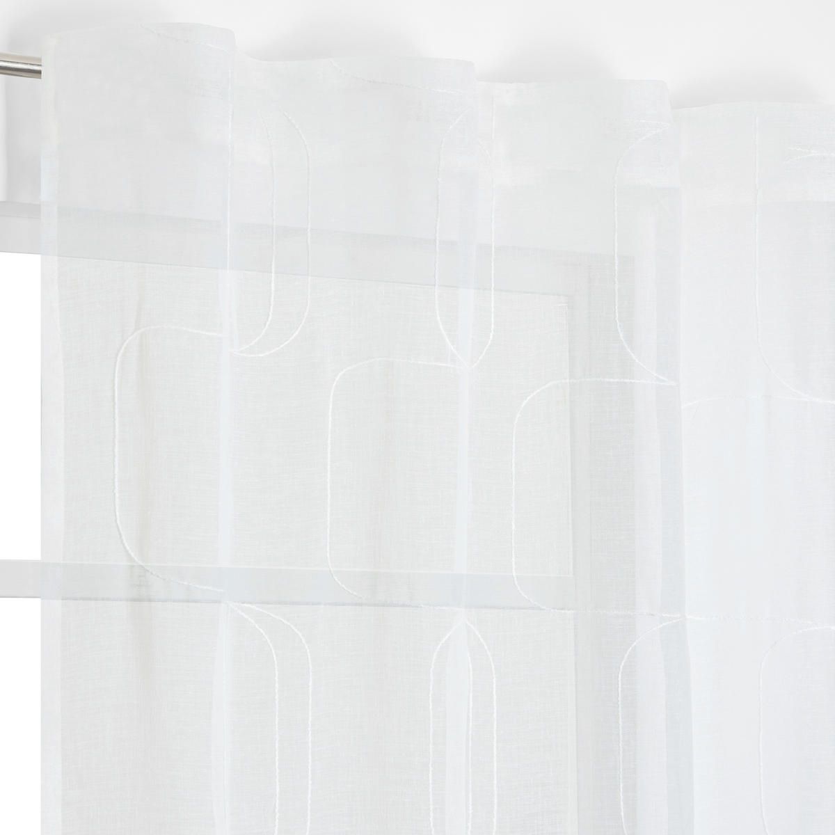FERTIGVORHANG transparent  - Weiß, Basics, Textil (140/280cm)