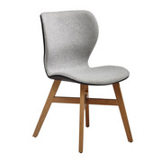 STUHL in Holz, Leder, Textil Eichefarben, Hellgrau, Schwarz - Eichefarben/Hellgrau, Natur, Leder/Holz (49,5/87,5/60cm) - Voglauer