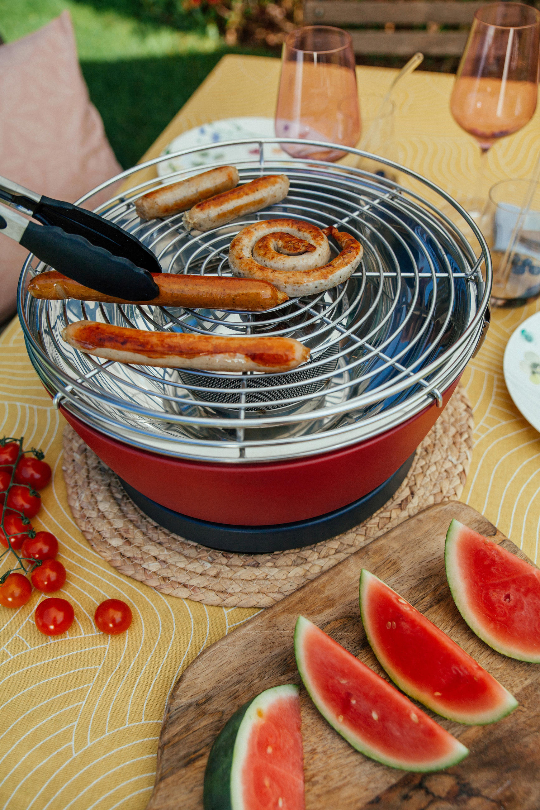 HOLZKOHLEGRILL  Rot  - Rot, Basics, Metall (33/33/18,5cm)