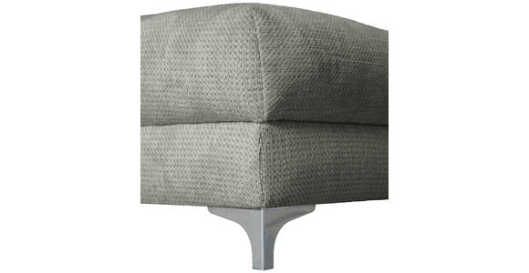 ECKSOFA Grau Chenille  - Chromfarben/Grau, KONVENTIONELL, Textil/Metall (227/329cm) - Carryhome