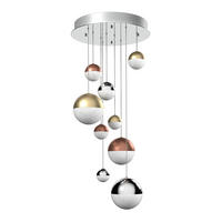 LED-HÄNGELEUCHTE Stafford 50/150 cm  - Chromfarben/Messingfarben, Basics, Metall (50/150cm) - Dieter Knoll