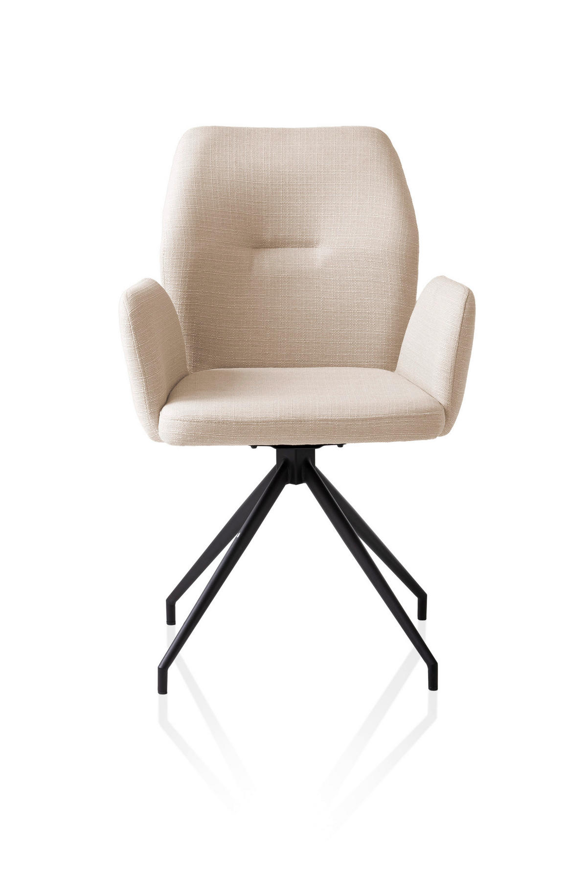 OTOČNÁ STOLIČKA, tkaná textília, béžová - čierna/béžová, Modern, kov/textil (59/88/58cm) - Livetastic