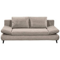 KANAPÉÁGY textil, faalapú anyag bézs  - bézs/fekete, Konventionell, műanyag/faalapú anyag (212/88/101cm) - MID.YOU