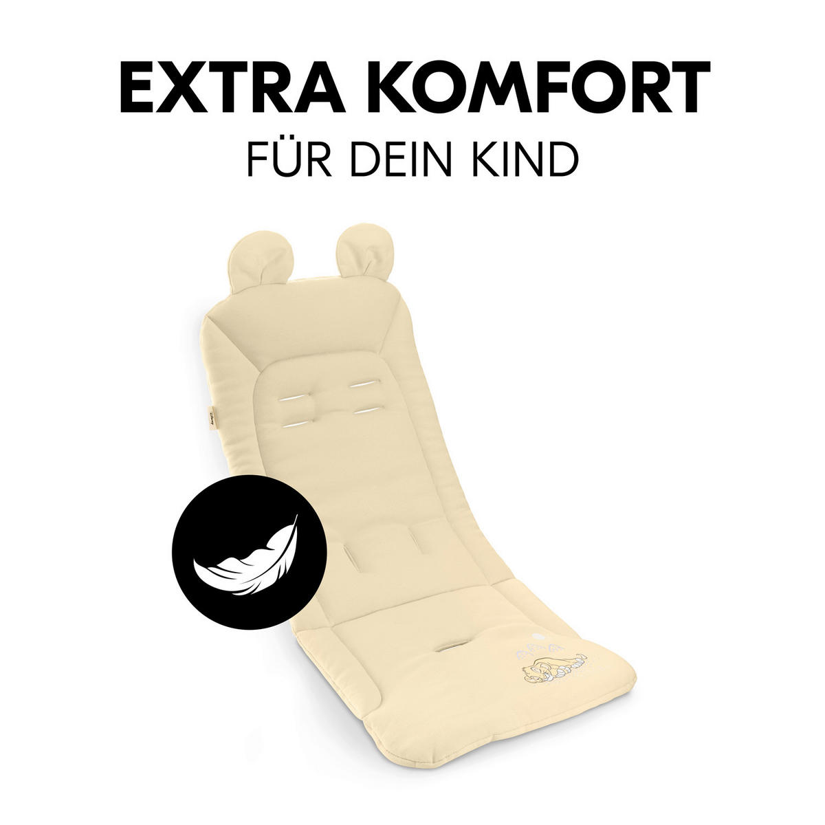 KINDERWAGENEINLAGE - Beige, Basics, Kunststoff/Textil (70/37/3cm) - Hauck