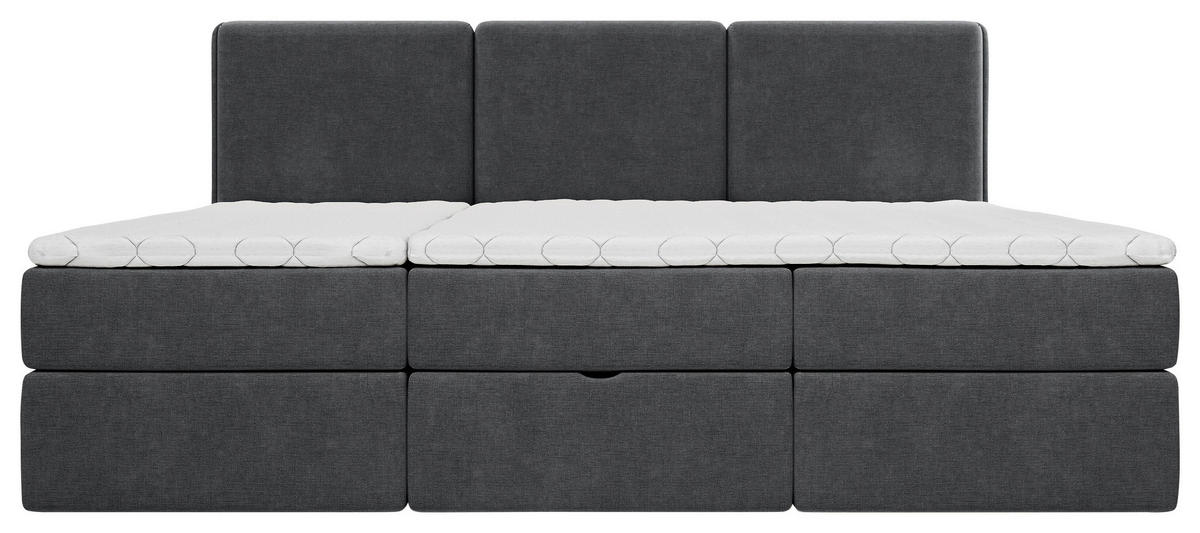 FAMILIENBETT - Anthrazit/Schwarz, MODERN, Holz/Kunststoff (270/200cm) - MID.YOU