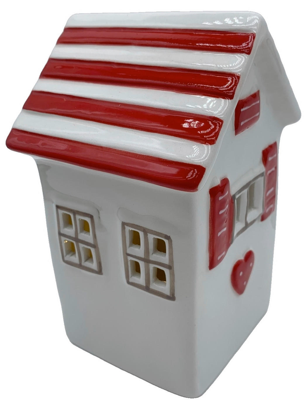 DEKOHAUS - Rot/Weiß, LIFESTYLE, Keramik (8,6/13,7/8,4cm) - X-Mas