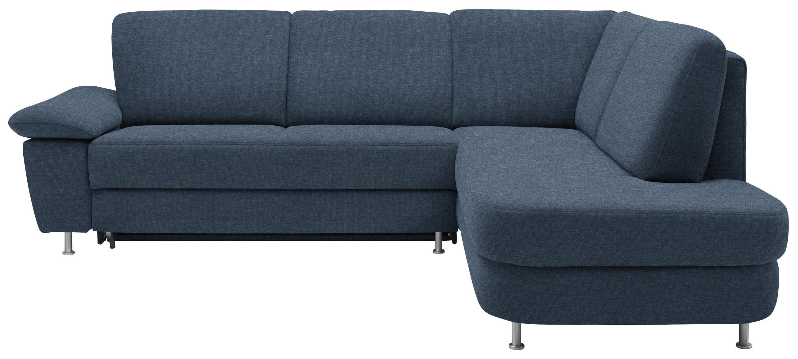 ROHOVÁ SEDAČKA, textil, modrá - modrá/barvy hliníku, Konvenční, kov/textil (262/212cm) - Ada Austria